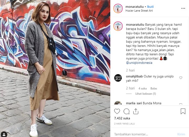Mona Ratuliu Hamil Anak Ketiga