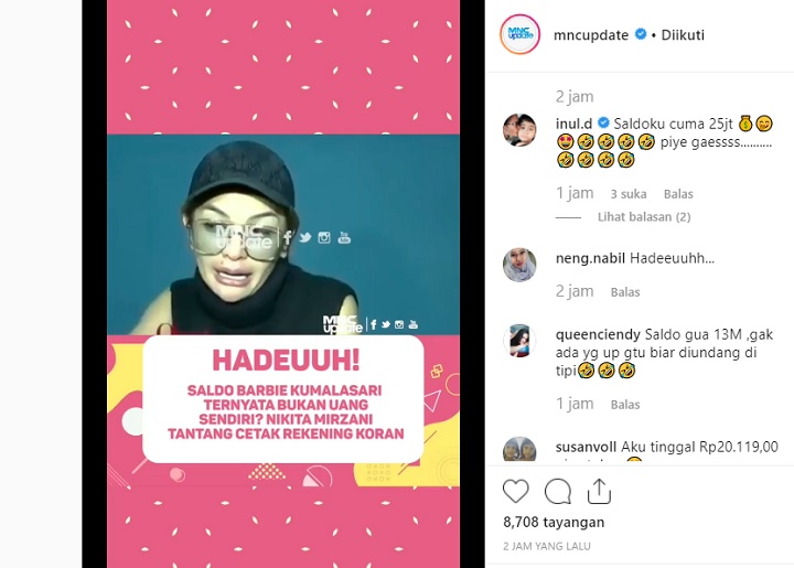 Komentar Inul Daratista Soal Saldo ATM