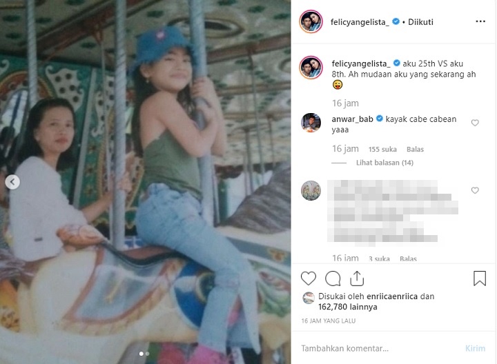 Komentar Anwar Sanjaya di Postingan Felicya Angelista
