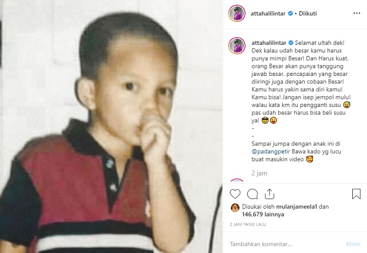 Atta Halilintar Masa Kecil