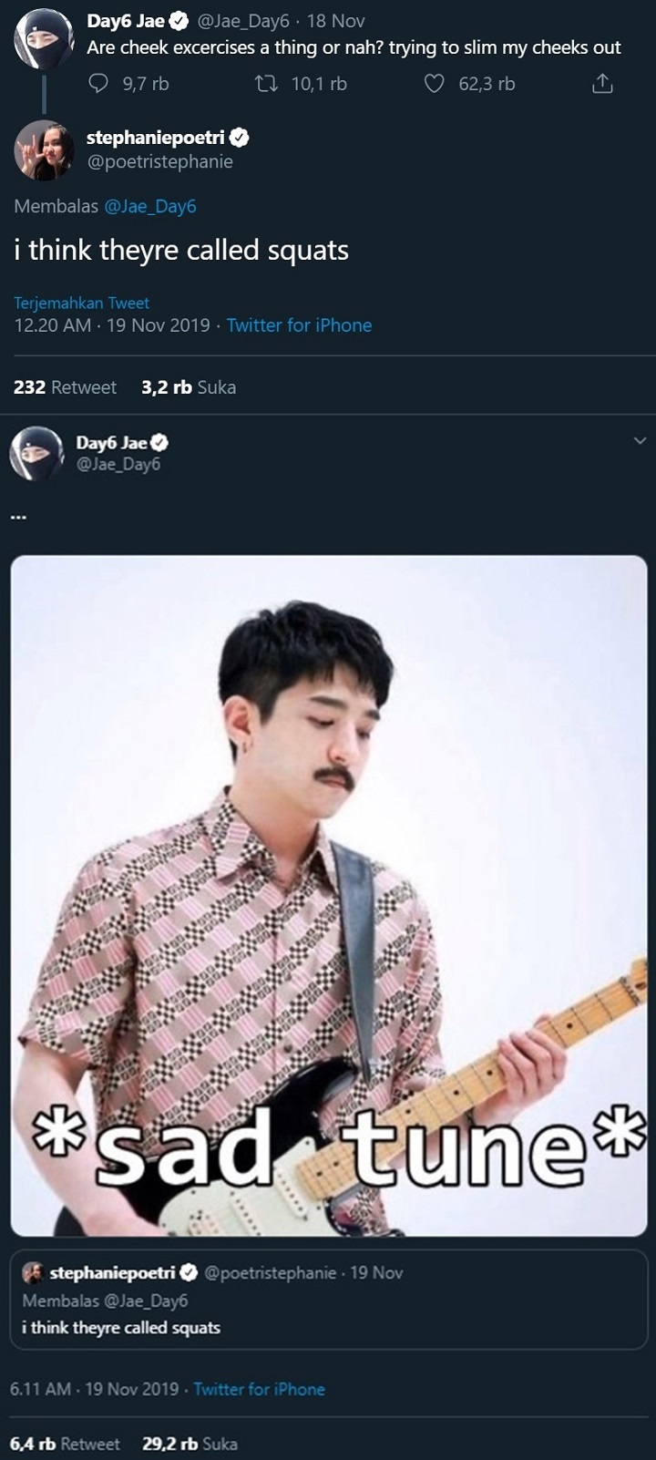 Cuitan Stephanie Poetri dan Jae Day6
