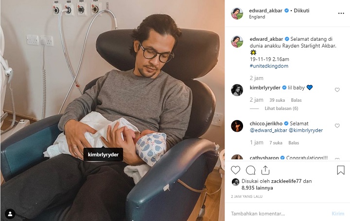 kimberly Ryder Lahiran Anak Pertama di Inggris