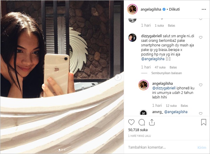 Beda dari Artis Lain, Angela Gilsha Dipuji Gara-Gara Ketahuan Masih Pakai iPhone Jadul