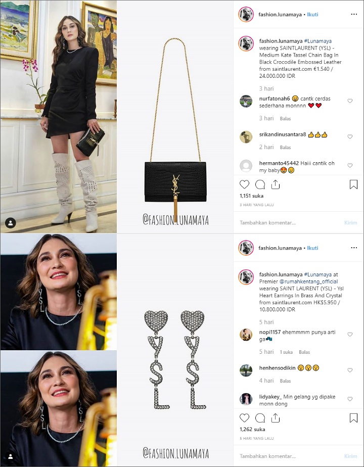 Harga Barang Luna Maya