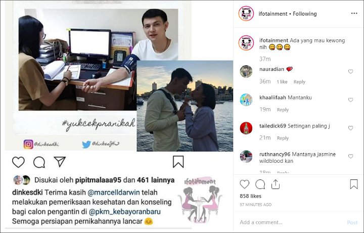 Usai Lamar Pacar, Marcell Darwin Periksa Kesehatan Untuk Calon Pengantin