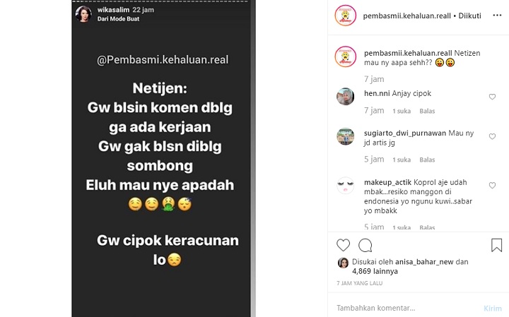 InstaStory Wika Salim