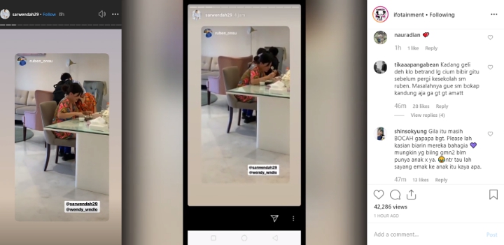Betrand Peto Ciumi Sarwendah Sebelum Berangkat Sekolah Tuai Pro Kontra