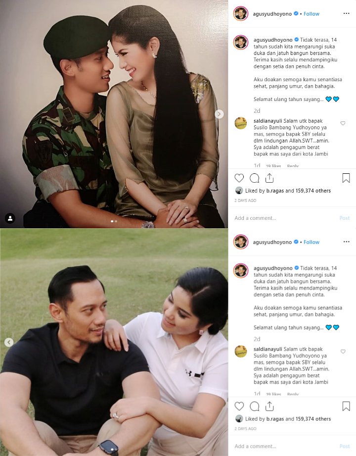 Annisa Pohan Ultah, Suami Bandingkan Potret Kemesraan Masa Muda Hingga Sekarang