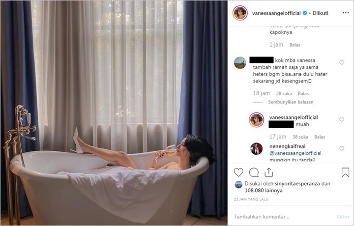 Vanessa Angel Dapat Pengakuan Mengejutkan dari Mantan Hater Usai Pamer Foto Seksi di Bathtub