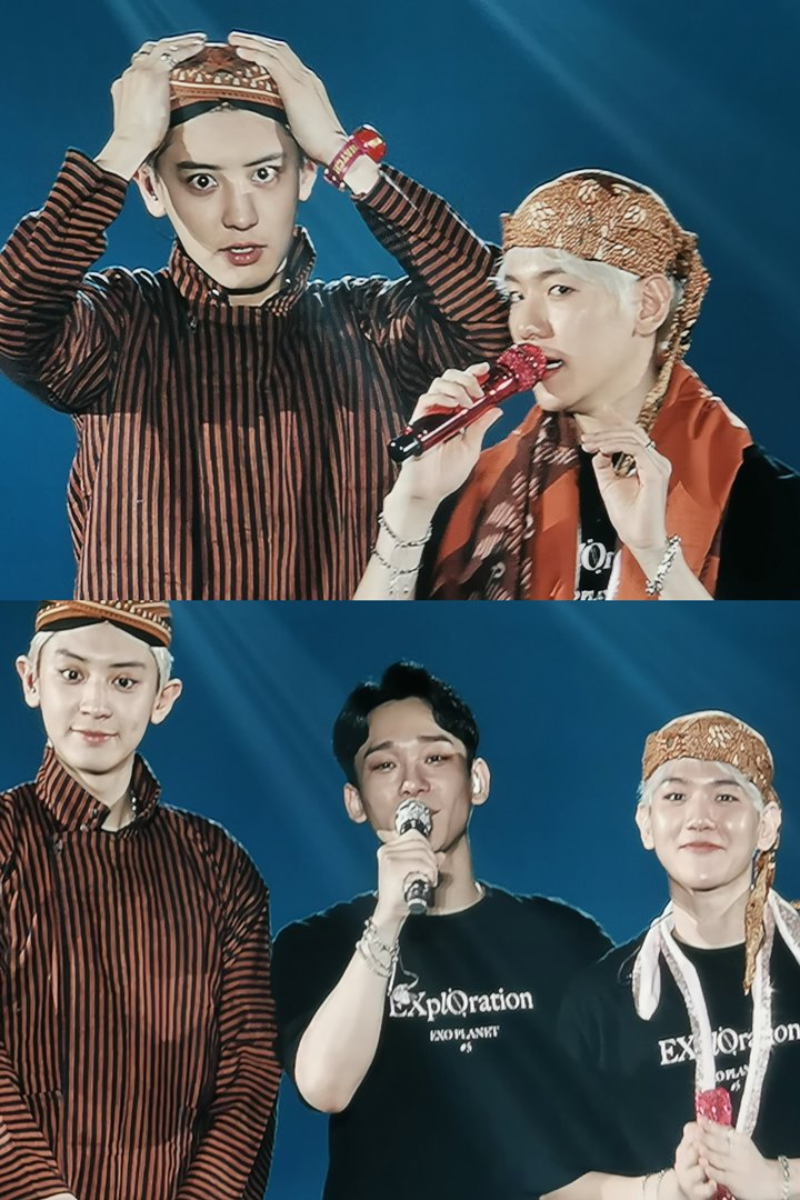 Chanyeol dan Baekhyun EXO Bikin Histeris Pakai Peci, Lurik Hingga Blangkon