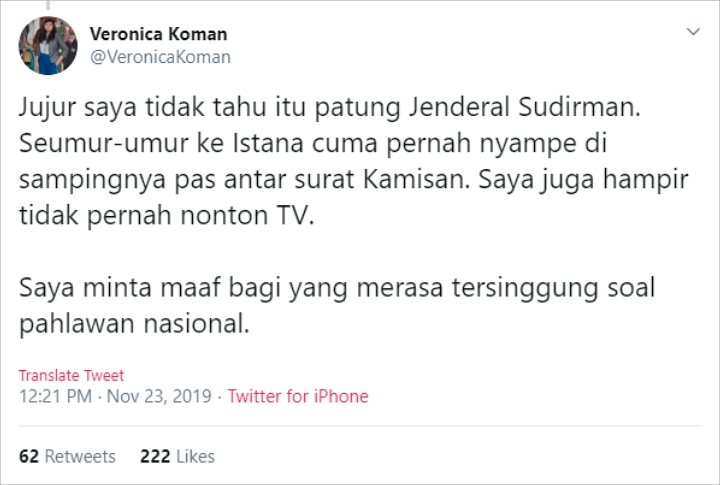 Veronica Koman Nyinyir Soal \'Sosok Misterius\' di Belakang Jokowi Tuai Reaksi Menohok