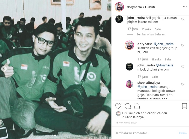 Balasan Komentar Dory Harsa