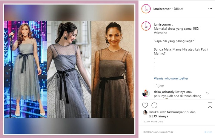 Maia Estianty Nia Ramadhani dan Putri Marino Pakai Dress Yang Sama Kece Siapa