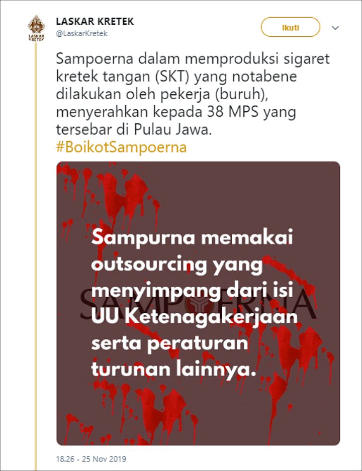 #BoikotSampoerna