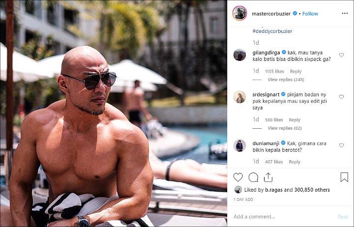 Deddy Corbuzier Pamer Badan Berotot, Rekan Artis Tulis Guyonan Ini Bikin Ngakak