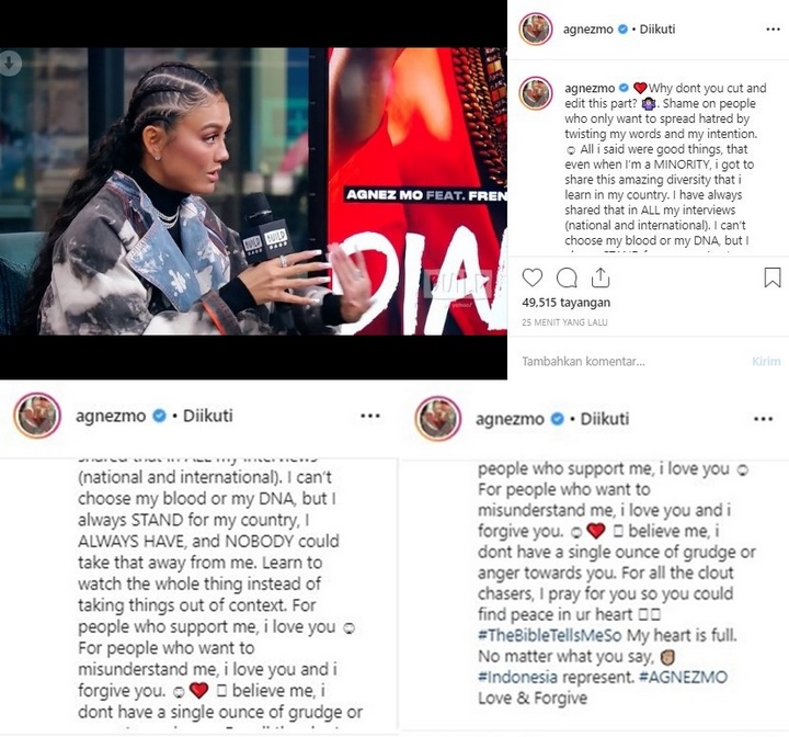 Agnes Monica Klarifikasi Tudingan Tak Nasionalisme