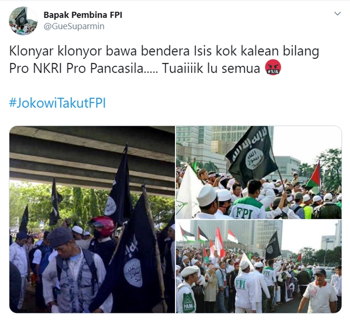 Izin FPI Bakal Diperpanjang, Tagar <a href='https://jambi.tribunnews.com/tag/jokowitakutfpi' title='#JokowiTakutFPI'>#JokowiTakutFPI</a> Puncaki Trending Topic-3