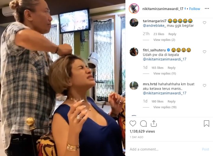 Nikita Mirzani Kesakitan Saat Proses Keluarkan Setan Dari Kepala Malah Bikin Ngakak