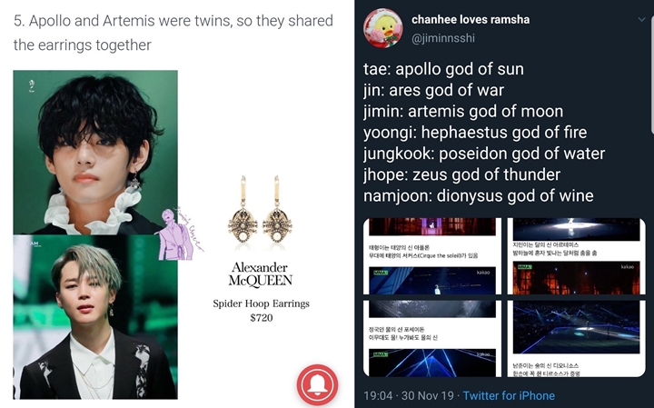 Melon Music Awards 2019: V dan Jimin BTS Pakai Anting Kembaran, Ternyata Ada Maknanya