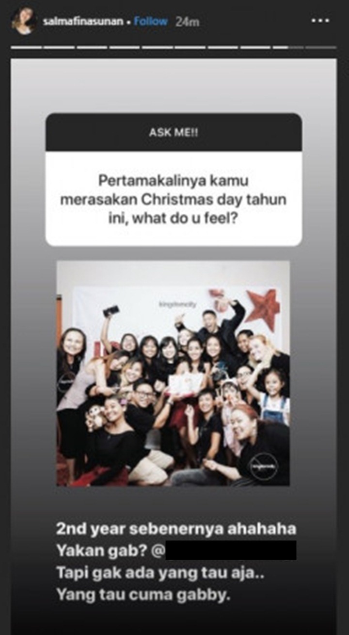 Disinggung Perdana Rayakan Natal Tahun Ini, Salmafina Khairunnisa: Kedua Kali Sebenernya