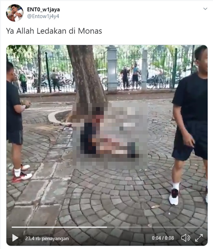 Ledakan di Monas Lukai Anggota TNI, Polisi Sebut Bukan Bom Bunuh Diri