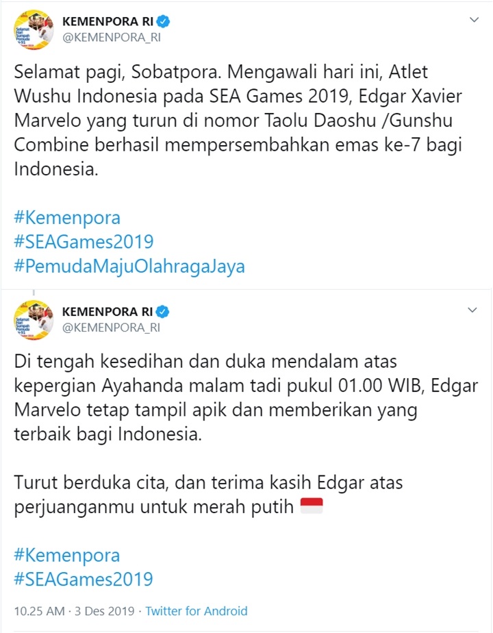 Rebut Emas SEA Games Cabor Wushu di Tengah Duka, \'Edgar\' JadiTrending Topic