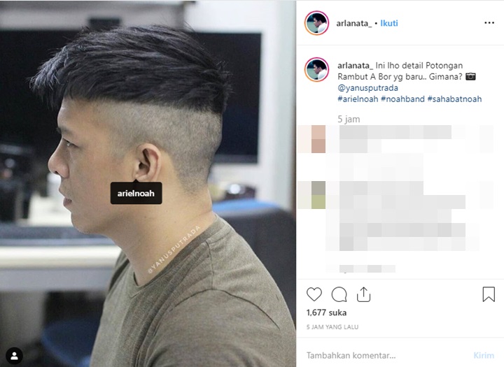 Ariel NOAH ganti gaya rambut tuai perdebatan