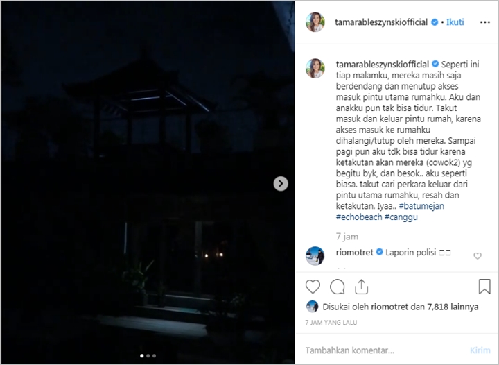 Tamara Bleszynski Resah Rumah Distroni Gerombolan Pria, Bukti CCTV Bikin Netter Ikut Tak Tenang