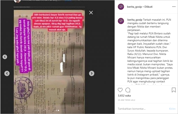 Sering Ngaku Kaya Raya, Nikita Mirzani Kena Sindir Usai Jengkel Tagihan Listrik Capai Rp 26 Juta
