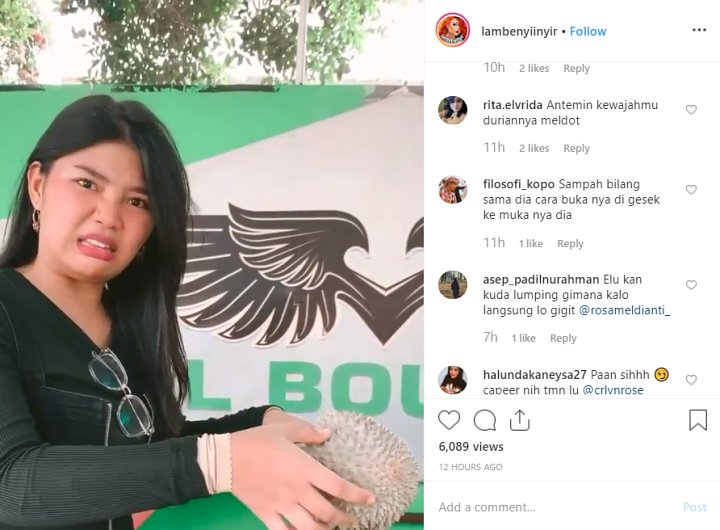 Usai Tak Bisa Kupas Jeruk, Kini Rosa Meldianti Bingung Cara Buka Buah Durian