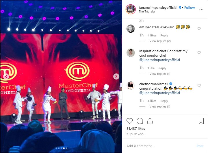 PGA 2019: Chef Juna Bangga ‘MasterChef Indonesia’ Jadi Program Pencarian Bakat Favorit