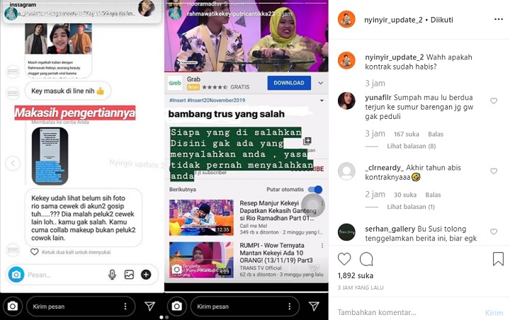 InstaStory Rahmawati Kekeyi 2