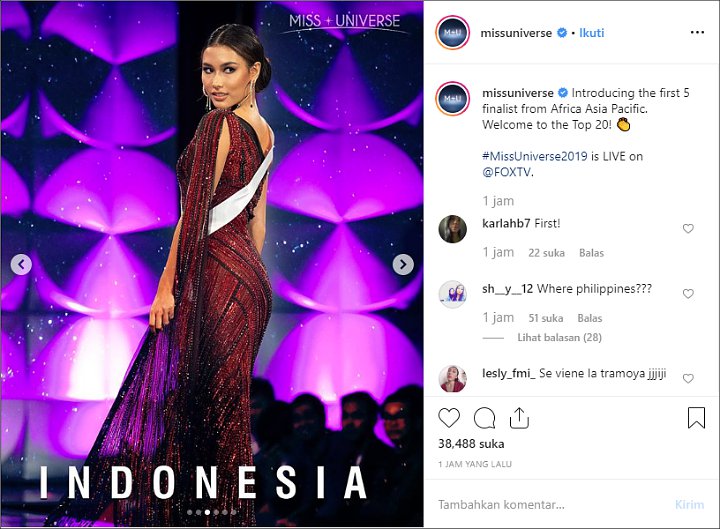 Frederika Cull Masuk 20 Besar