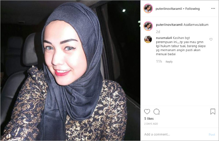 Puteri Novitasari Ramli Berhijab