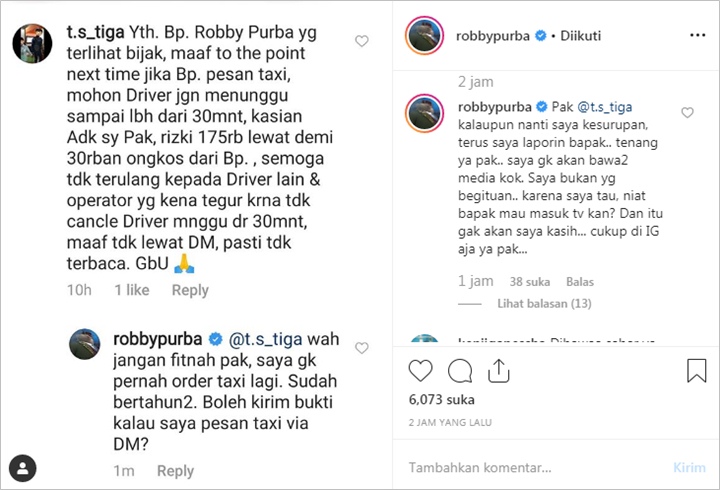 Robby Purba Tak Terima Difitnah Rugikan Supir Taksi, Ledek Pelaku Cuma Mau Eksis di TV