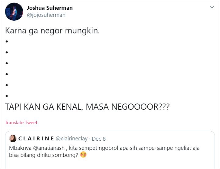 Cuitan Joshua Suherman