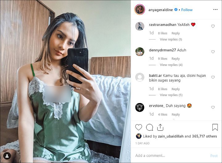 Anya Geraldine Tampil Seksi Pakai Lingerie Bikin Postingan Banjir Komentar Nakal