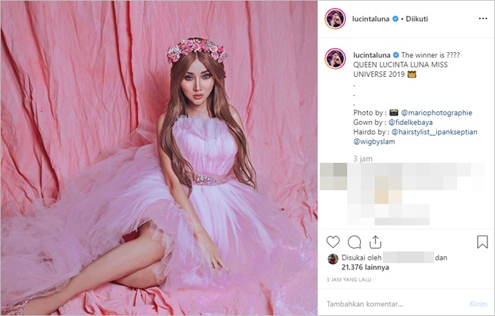 Lucinta Luna Halu Jadi Miss universe 2019