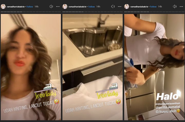 Nia Ramadhani Tetap Tampil Seksi Saat Setrika Baju Jalankan Tugas Ibu Rumah Tangga
