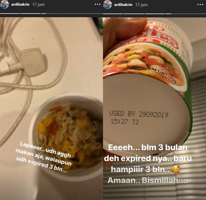 Suami Nia Ramadhani Makan Mi Instan Kedaluwarsa