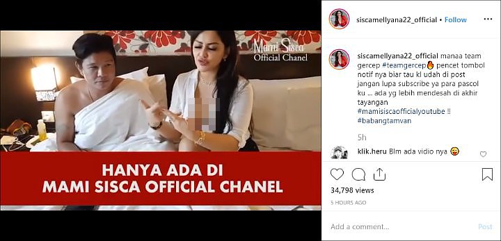 Model Ini Pamer Video Andika ‘Babang Tamvan’ Seranjang Bareng Tanpa Busana Demi Konten YouTube