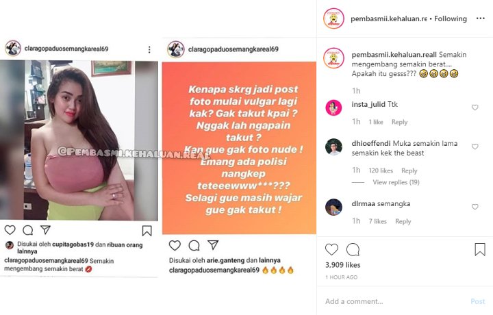 Postingan Clara Gopa Duo Semangka