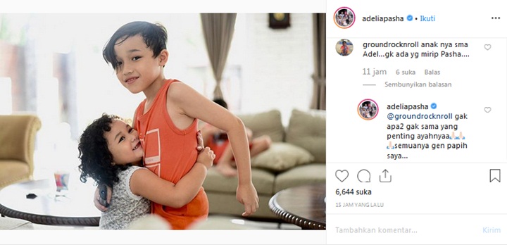 Dicibir Anaknya Tak Mirip Pasha, Begini Jawaban Cerdas Adelia Wilhemina