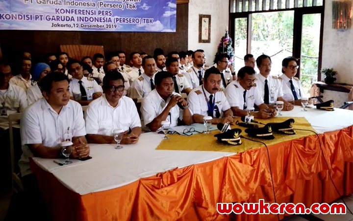 Jumpa Pers Serikat Karyawan Soal Skandal di Garuda Indonesia