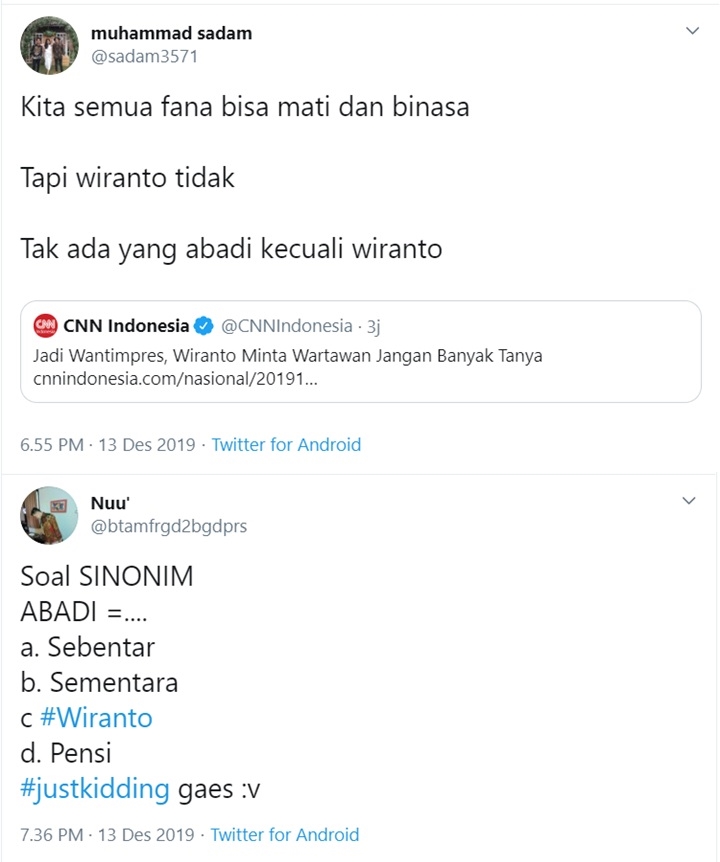 Wiranto \'Comeback\' dan Jadi Ketua Wantimpres, Auto Jadi \'Korban\' Netter-3