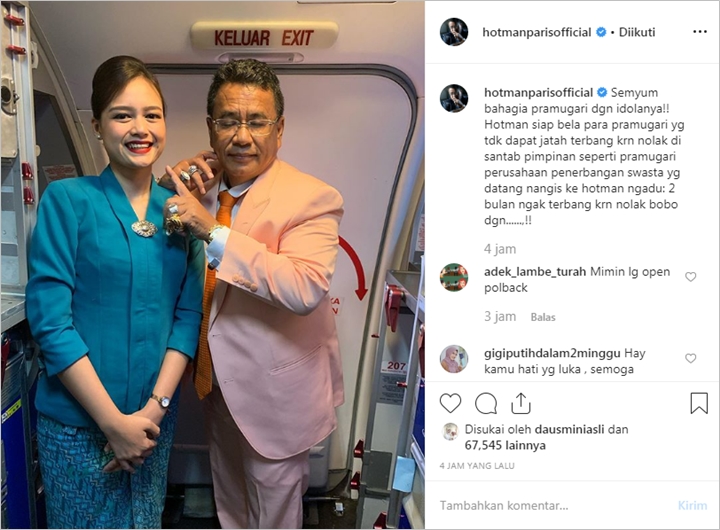 Hotman Paris Akui Siap Bela Pramugari Yang Merugi Karena Tolak Ajakan \'Tidur\' Pimpinan