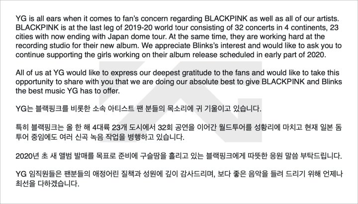 YG Tanggapi Aksi Protes Fans BLACKPINK di Depan Gedung Agensi