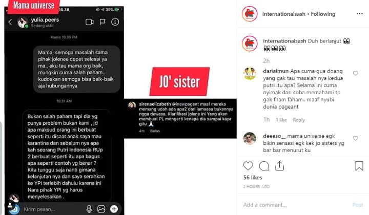 Tanggapan Ibunda Frederika dan Kakak Jolene