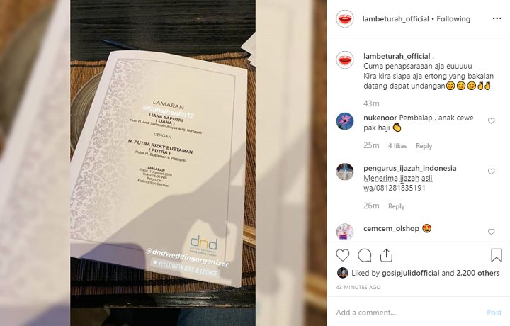 Acara Lamaran Putri Haji Isam