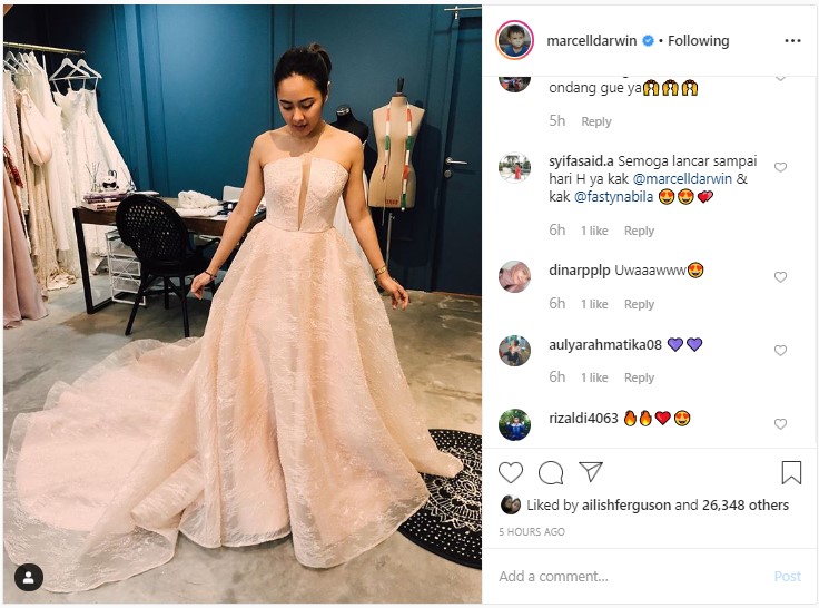Mantap Menikah, Calon Istri Marcell Darwin Mulai Fitting Gaun Pengantin?